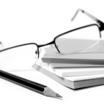 glasses and paper